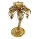 Golden Single Palm Tree Aluminium Candle Stand